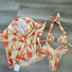 Skatie Kids Swim Bikini Set - Orange and Green